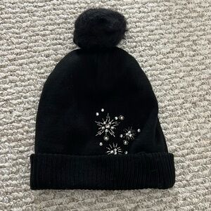 Black Beanie with PomPom